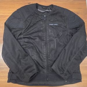 Can-Am BRP Mesh Motorcycle Jacket Men’s Size Large Black Vented Riding Shell